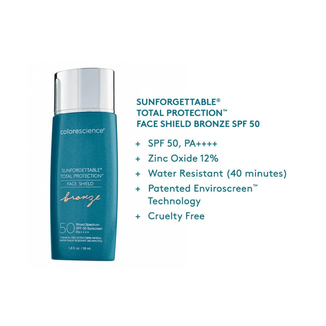 Colorescience Sunforgettable Total Protection Face Shield Bronze SPF 50